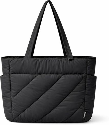 Noozion Puffer Tote Bag for Women, Lightweight Quilted Puffy Shoulder Bag, Large Work Travel Tote for Gym, School in Saudi Arabia