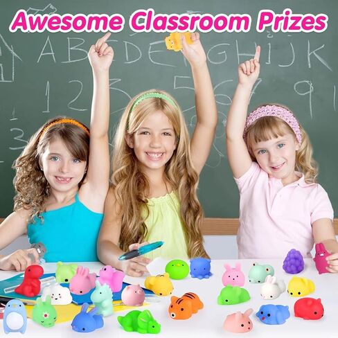 OCATO Squishies 40pcs Mochi Squishy Toys Party Favors for Kids Mini Squishy Kawaii Fidget Toys Stress Relief Treasure Box Toys for Classroom Prizes Kids Easter Egg Fillers Goodie Bag Stuffers, Random in Saudi Arabia
