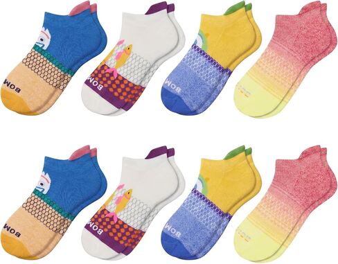 BOMBAS Women’s Ankle Socks 8-Pack, Solid Honeycomb Cushion Socks, Mixed Colors, Medium Fits Shoe Size 7.5–11 in Saudi Arabia