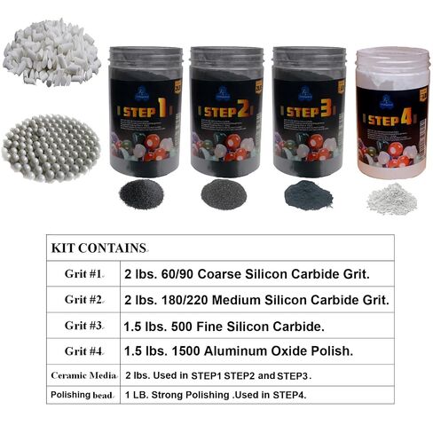 7 Pounds Rock Tumbler Grit Kit - Rock Polishing Grit Media Rock Tumbler Refill Grit Media Kit Rock Tumbler Grit Refill Kit in Saudi Arabia