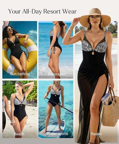 Popilush Bathing Suit for Women Tummy Control Shapewear Swimsuit Mesh One Piece Slimming Swimsuit with Built-in Bra in Kuwait