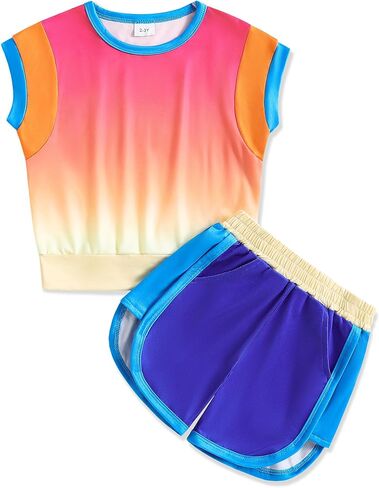 Weebaby Baby Clothes Girl Toddler Summer Outfits Infant Casual Sleeveless Halter Ruffle Tank Cute Short Set Baby Clothing in Saudi Arabia