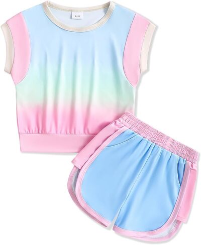 Weebaby Baby Clothes Girl Toddler Summer Outfits Infant Casual Sleeveless Halter Ruffle Tank Cute Short Set Baby Clothing in Saudi Arabia