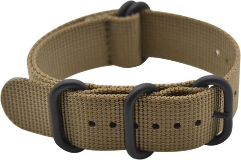Alxptino Nylon Watch Band for Men - Soft and Durable Watch Strap with Black PVD Brushed Buckle in Saudi Arabia