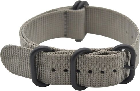 Alxptino Nylon Watch Band for Men - Soft and Durable Watch Strap with Black PVD Brushed Buckle in Saudi Arabia