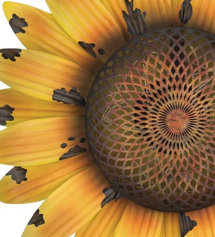 Regal Art & Gift Solar Sunflower Wall Décor - Decorative Coastal Handcrafted Wall Art Sculpture for Outdoor and Indoor in Saudi Arabia