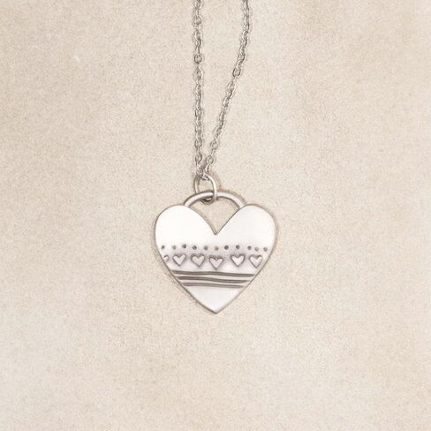 LISA LEONARD DESIGNS Pewter Row of Hearts Pendant Necklace Handcrafted Artisan Jewelry 18 Inch Stainless Steel Chain Love Heart Charm Gift for Women Birthday Anniversary Mothers Day in Saudi Arabia