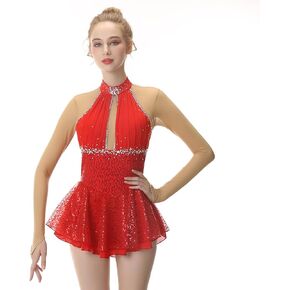 Figure Skating Dress Classic Girl Women Long Sleeve Competition Wear Performance Training Clothing in Saudi Arabia