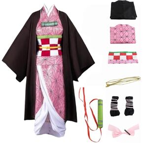 Buyoem Anime Cosplay Costume Kimono for Adult Robe Halloween Outfit With Props Wig in Saudi Arabia