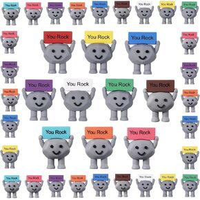 Corzeegi 50 PCS You Rock Mini Figures, Little Figures for Good Luck Gifts, Testing Motivation Gift for Coworkers, Miniature Figurines for Staff Employee Appreciation Gifts Bulk in Saudi Arabia