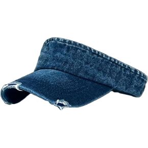 Denim Sport Sun Visors Women Men Sun Hats Uv Protection Summer Beach Hat Wide Brim Foldable Outdoor Summer Cap 2026 in Saudi Arabia