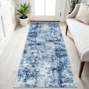 2x5 Washable Runner Rug for Hallway: Non Slip Entryway Runners Rugs Easy-to-Clean - Soft Living Room Bedroom Carpet - Thin Low Pile Floor Mat - Pinkish Beige Brown in Saudi Arabia
