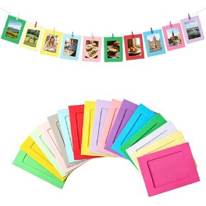 Paper Picture Frames 32 Pcs Paper Photo Frames 4 x 6 Inch Colorful Cardboard Picture Frame Foam Pictures Frame for Craft Display DIY Project Home Office Wedding Graduation Party Supplies Wall Decor in Saudi Arabia
