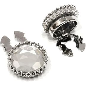 Cufflinks Button Covers for Women Blouses Pearl Buttons Cufflinks with Edging - Silver Golden Base Shirt Button Covers for Mens Dress Shirts Tux Shirt in Saudi Arabia