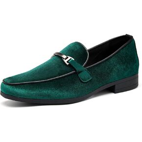 UUBARIS Men's Velvet Loafers Slip-On Comfortable Formal Dress Shoes Wedding Tuxedo Casual Oxfords in Kuwait