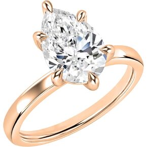 IGI Certified 2.00 Carat Pear Shape Lab Grown White Diamond Sparkling Solitaire Engagement Ring for Women in 14K Solid Gold in Saudi Arabia