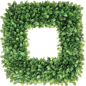 24 Inch Large Boxwood Wreath, Spring Summer Artificial Green Wreaths for Front Door Farmhous Wedding Window Hanging Wall All Year Round Indoor & Outdoor St Patrick's Day Decor in Saudi Arabia