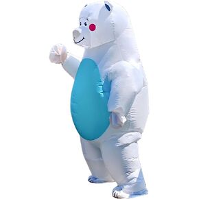 Inflatable polar bear Costume Adult, Men & Women, Blow Up Bear Costumes for Adults,Funny Animal Costume for Easter Halloween Themed Thanksgiving Party in Kuwait
