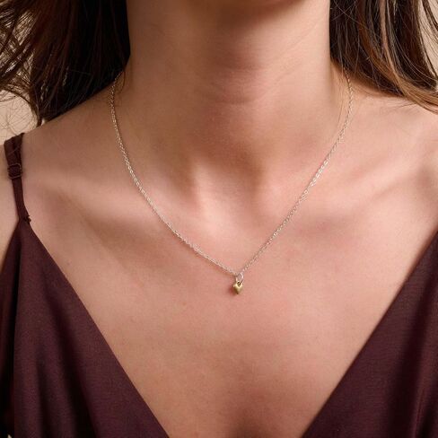 Brass Heart Pendant Necklace Handcrafted Artisan Love Charm 18 Inch Stainless Steel Chain Minimalist Jewelry Gift for Women Birthday Anniversary Mothers Day Everyday Wear Small Delicate Design in Saudi Arabia