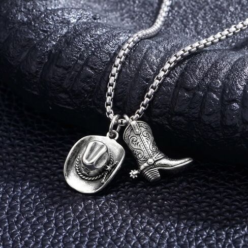 Boho Western Cowgirl Necklace For Women Cowboy Boot Charm Pendant Western Necklace Jewelry For Country Concert Outfits in Kuwait