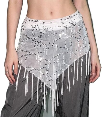 Women Sheer Lace Wrap Skirt Wrap Tie Waist Scarf Belt Y2K Asymmetrical Layered Micro Mini Skirts in Kuwait