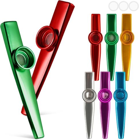 LovesTown Kazoos Musical Instruments,6 PCS Metal Kazoos Flute for Kids Gift Price Party Favor Gift Bag Fillers in Saudi Arabia