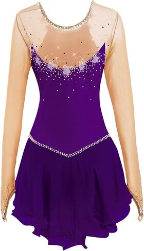 Spandex High Elasticity Girls Women Figure Skating Dress Breathable Training Wear in Saudi Arabia