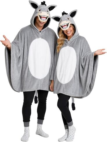 Donkey Costume Adult, Cloak Cape Halloween Animal Cosplay Hoodie in Saudi Arabia