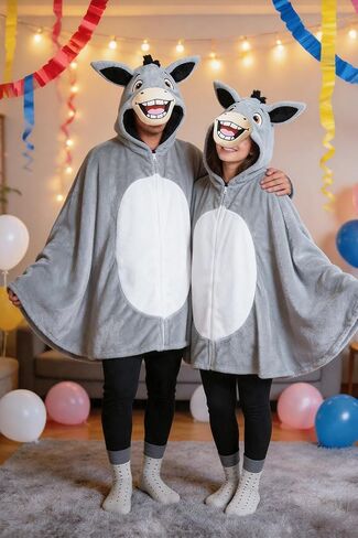 Donkey Costume Adult, Cloak Cape Halloween Animal Cosplay Hoodie in Saudi Arabia