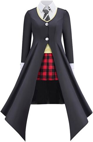 iSHOWcos Women's Maka Albarn Cosplay Costume Coat Vest Skirt School Uniform Suit Halloween Outfit in Saudi Arabia