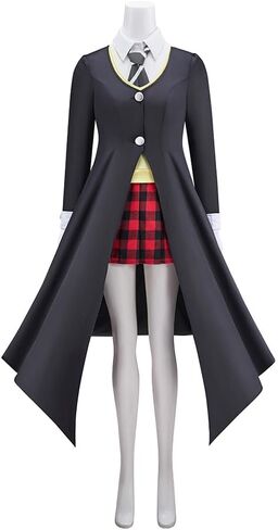 iSHOWcos Women's Maka Albarn Cosplay Costume Coat Vest Skirt School Uniform Suit Halloween Outfit in Saudi Arabia