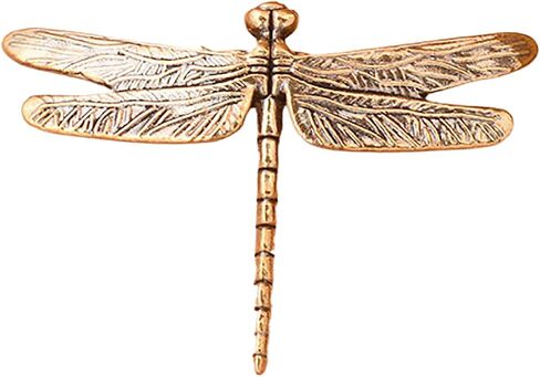 1pcs Dragonfly Brass Metal Statue Ornament Animal Figurines House Office Table Decoration in Kuwait