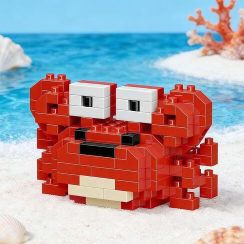 Crab Decor Figurine, Happy Plant Desk Ornament for Bedroom, Cool Birthday Gifts and Cute Desk Knick Knacks for Home Office Shelf in Kuwait