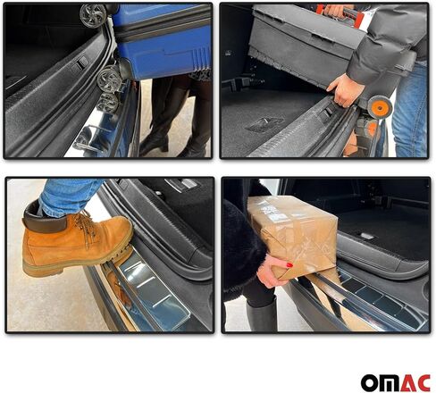 OMAC الخلفي العتبة واقي غلاف العتبة لفولفو XC90 2016-2025 الفولاذ المقاوم للصدأ 1pc in Kuwait