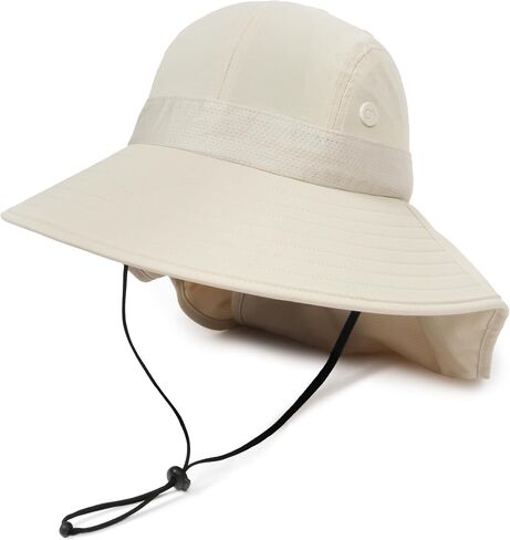 Ponyflo Neck Cape Sunblocker Wide Brim Hat, Patented Women’s Ponytail Sun Hat, Full Open-Back Design, UPF Sun Protection Cap in Saudi Arabia