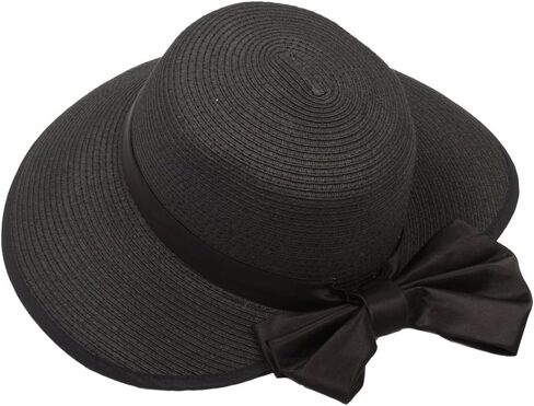 Milani Women's Big Brim Hat Self Tie Ciffon Bow with Tail in Saudi Arabia