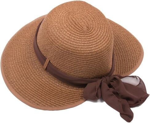 Milani Women's Big Brim Hat Self Tie Ciffon Bow with Tail in Saudi Arabia