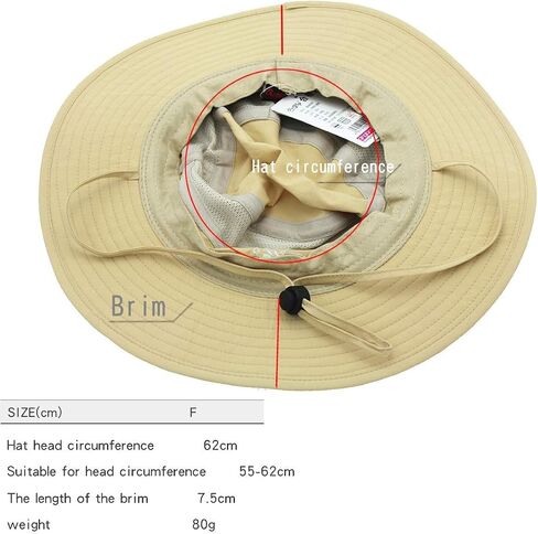 Qhome Unisex Outdoor Lightweight Breathable Waterproof Bucket Wide Brim Hat - UPF 50+ Sun Protection Sun Hats Shade in Saudi Arabia