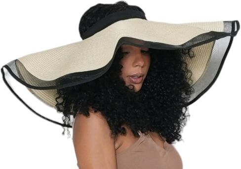 SHEfitsME Opem-top, Stretchy, Packable Beach Sun Hat with Removable Chin Strap, UPF50, Big-Head Friendly with Travel Bag in Saudi Arabia