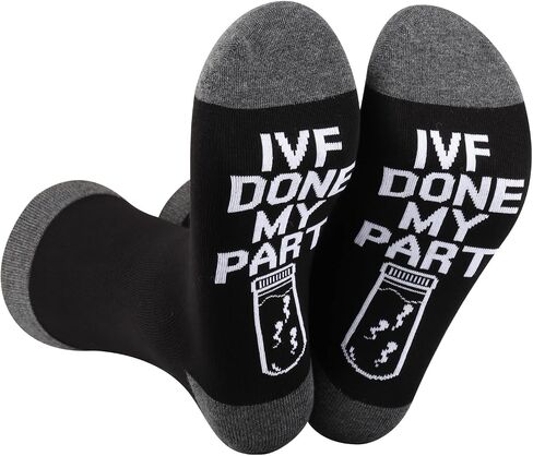 جوارب BDPWSS IVF للأب لأول مرة هدايا للأب I-V-F تم القيام بها من جهتي جوارب الخصوبة هدايا للتوعية بالعقم in Kuwait