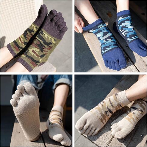 ZRENTAO Unisex Camo Toe Socks, Comfortable Breathable Athletic Casual Wear, Independence Day Celebration Gift in Saudi Arabia