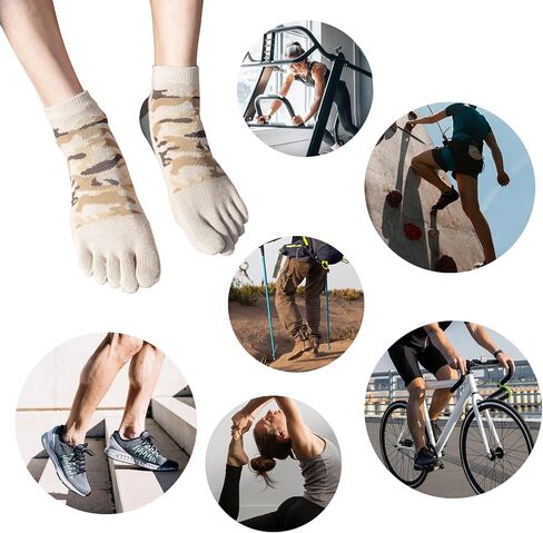 ZRENTAO Unisex Camo Toe Socks, Comfortable Breathable Athletic Casual Wear, Independence Day Celebration Gift in Saudi Arabia