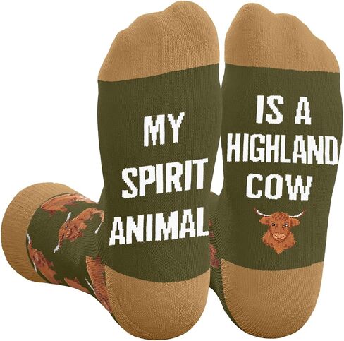HAPPYPOP Highland Cow Gifts Women Men - Scottish Style Socks, Hyland Cow Gifts for Teens in Saudi Arabia