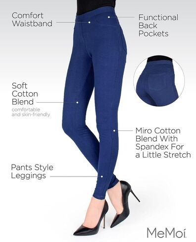 MeMoi Pants-Style Cotton Blend Leggings in Kuwait