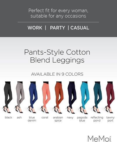 MeMoi Pants-Style Cotton Blend Leggings in Kuwait