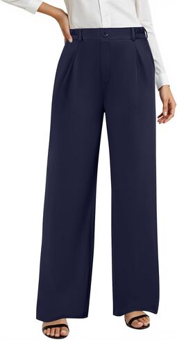 Womens Dress Pants High Waisted Office Pants for Bussiness Work Straight Leg Trousers Tummy Control in Saudi Arabia