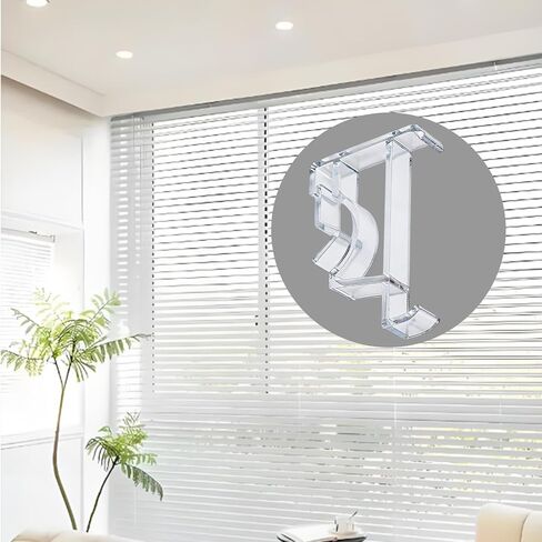 12 Pack Clear Valance Clips, Plastic Hidden Retainer Holder Horizontal Blinds, 2 Inch Window Clips for Wood or Faux Wood Blinds in Saudi Arabia
