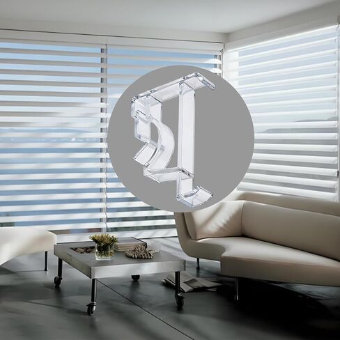 12 Pack Clear Valance Clips, Plastic Hidden Retainer Holder Horizontal Blinds, 2 Inch Window Clips for Wood or Faux Wood Blinds in Saudi Arabia