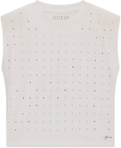 تي شيرت بوكسي كبير الحجم بأكمام قصيرة للفتيات من Guess in Kuwait