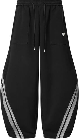Aelfric Eden Striped Baggy Barrel Sweatpants Women Men Wide Leg Pants Elastic Waist Casual Y2K Lounge Trouser in Kuwait